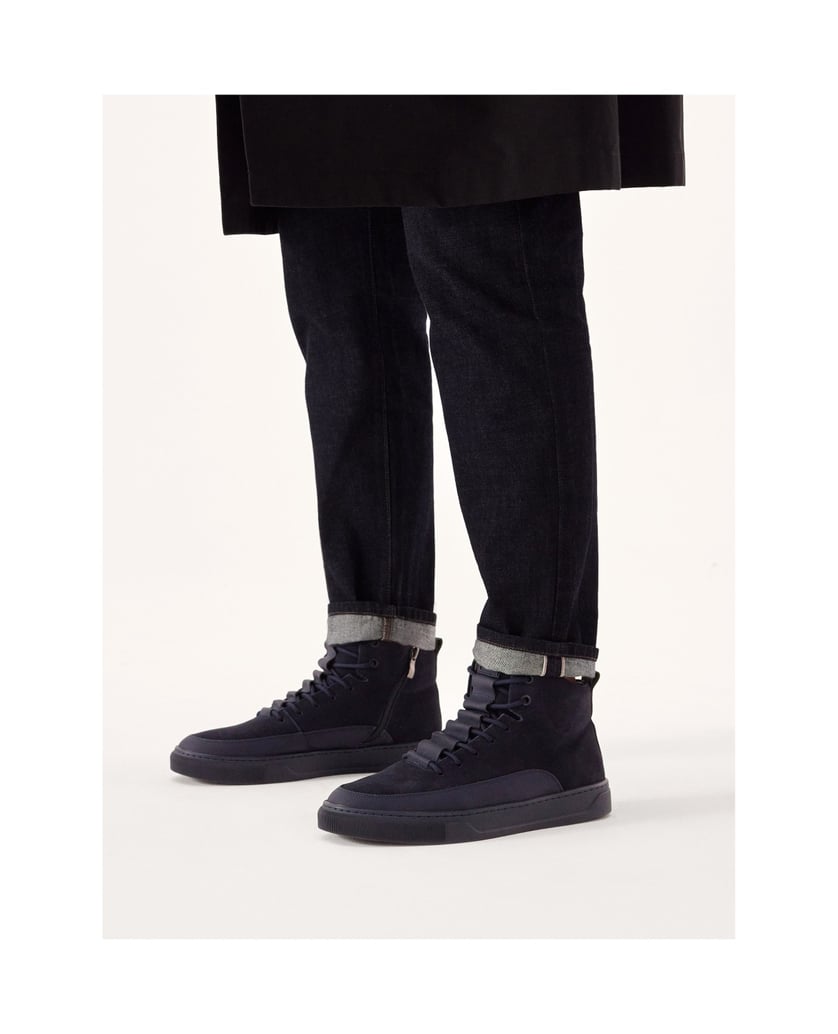 Kazar-Navy-blue-men's-sneakers-with-zipper-and-lacing-tmavá-modrá