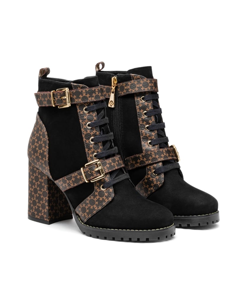 Kazar-Braune-und-schwarze-Damenstiefel