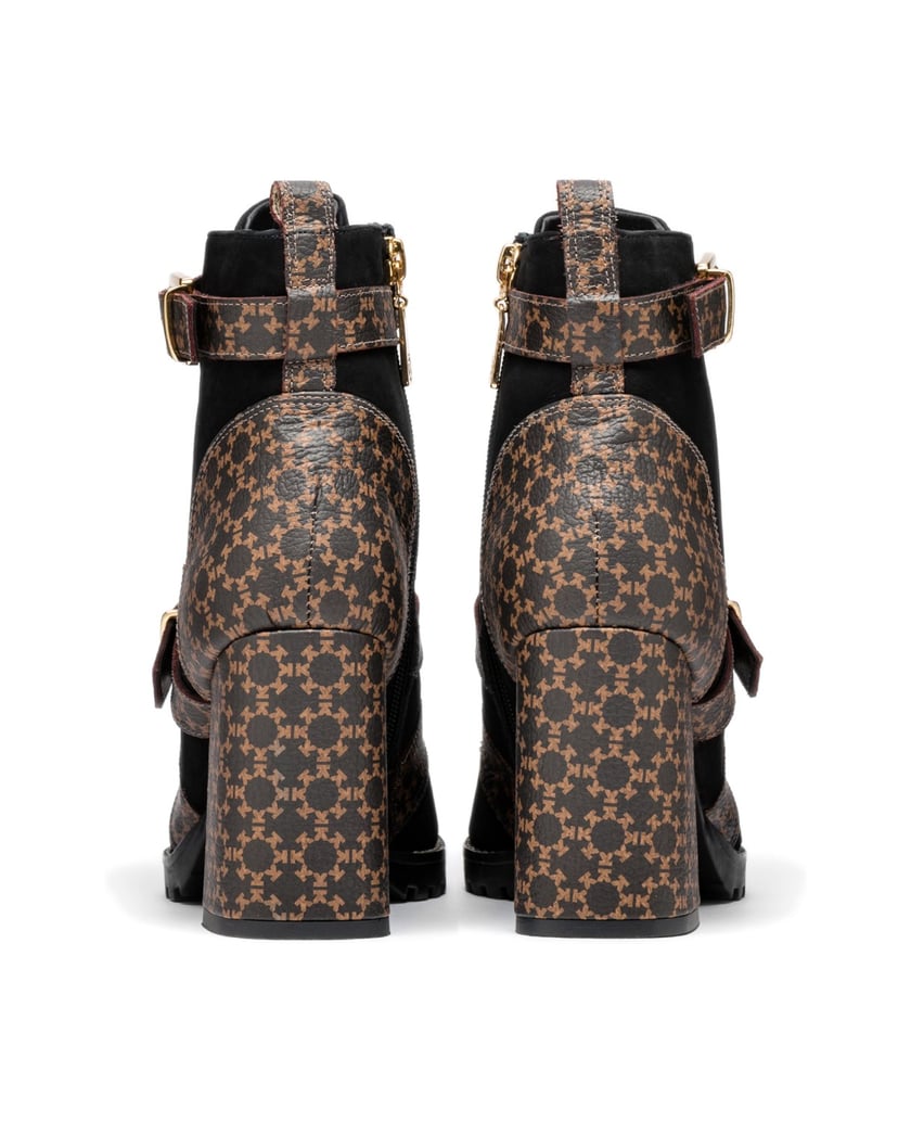 Kazar-Braune-und-schwarze-Damenstiefel