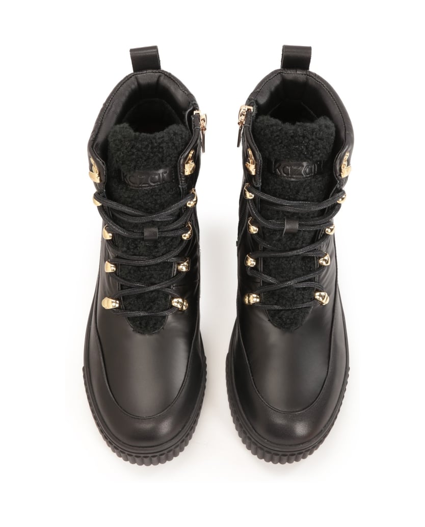 Kazar-Schwarze-Stiefel-mit-hohem-Lederschaft