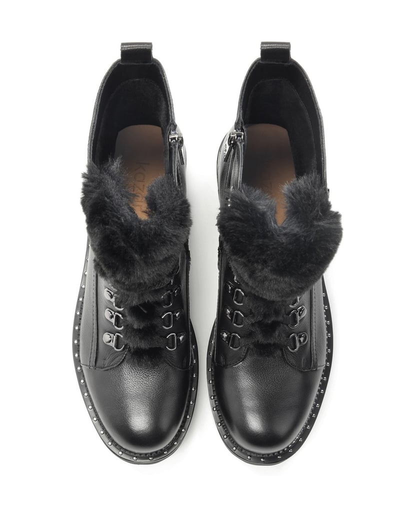 Kazar-Weiße-Damenstiefeletten-schwarz