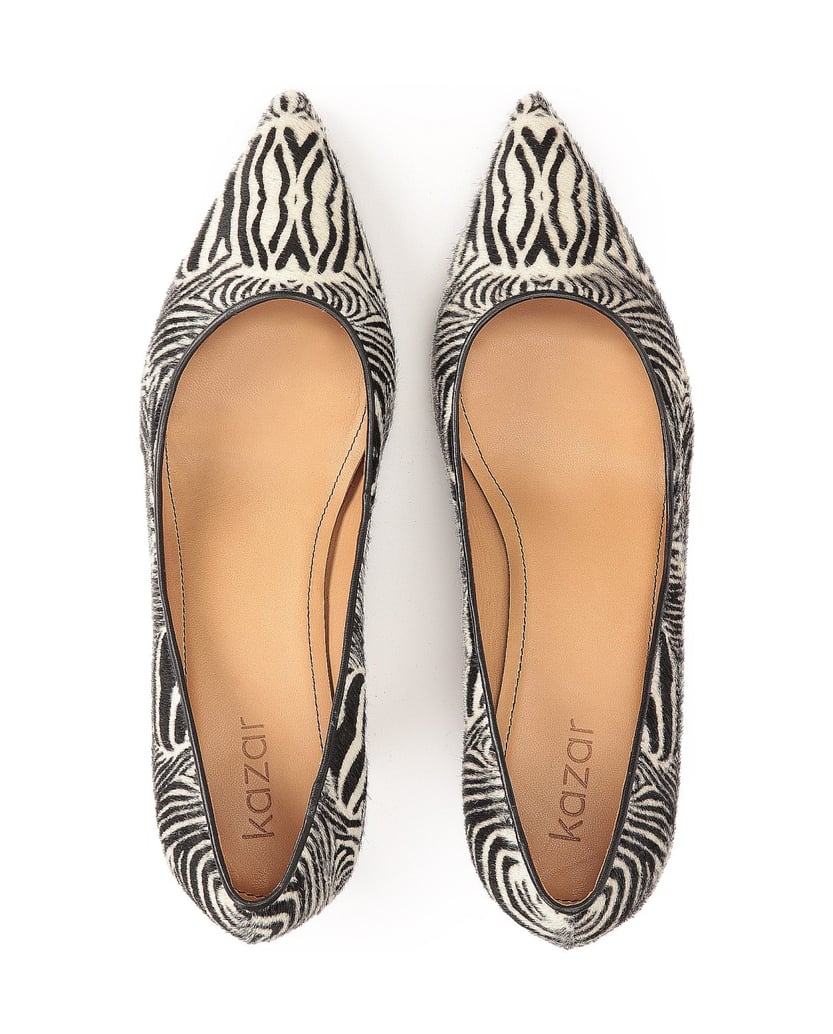 Kazar-Schwarze-und-weiße-Pumps-mit-Zebramuster