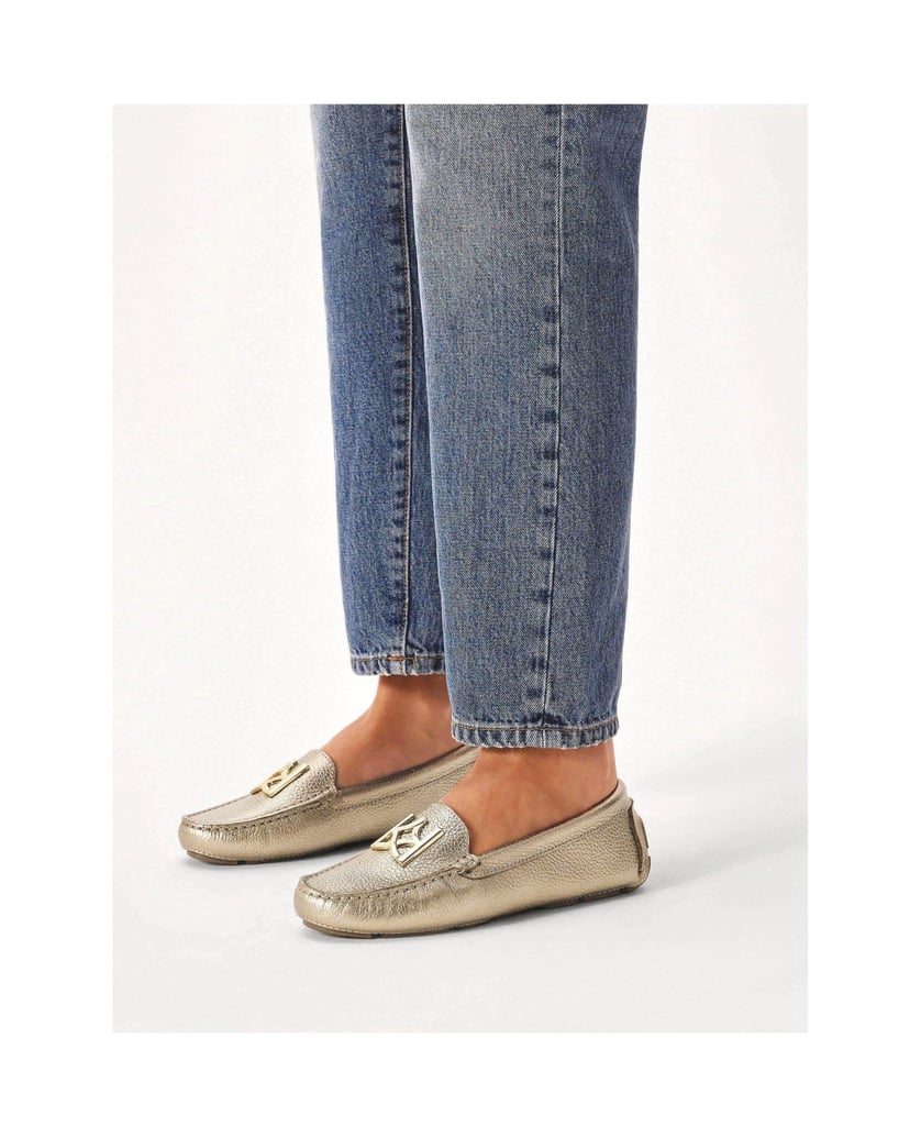 Kazar-Goldene-Mokassins-auf-bequemer-Sohle-gold