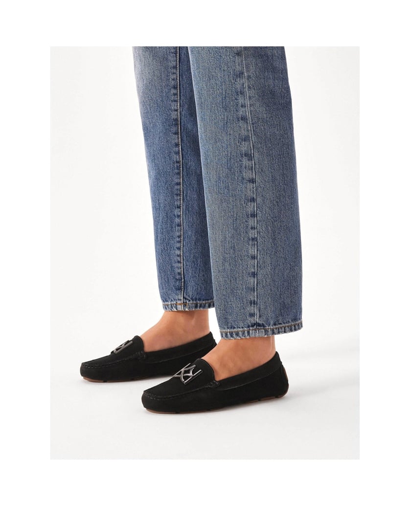 Kazar-Comfortable-suede-moccasins-in-black-color-černá