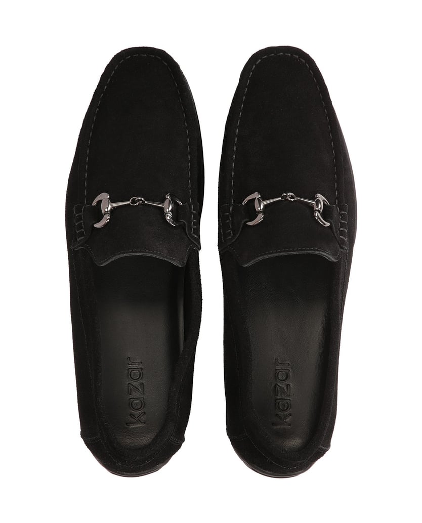 Kazar-Herren-Slipper-aus-Wildleder-schwarz