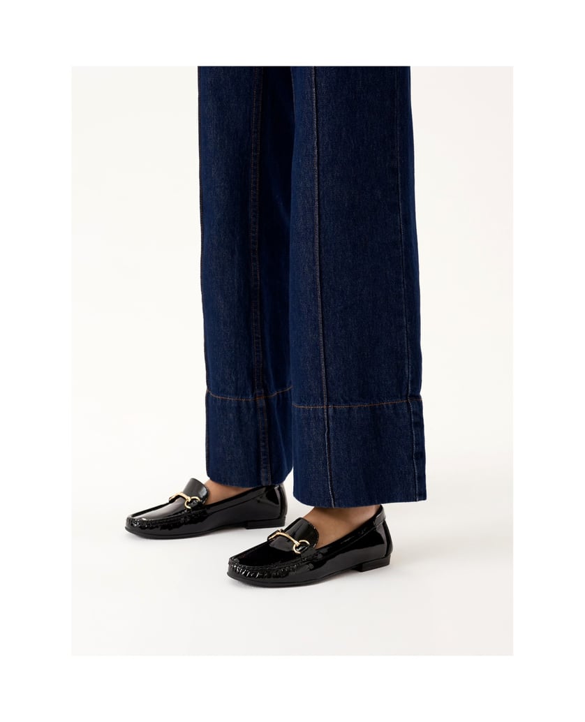 Kazar-Mokassins-aus-schwarzem-Lackleder-für-Da-schwarz