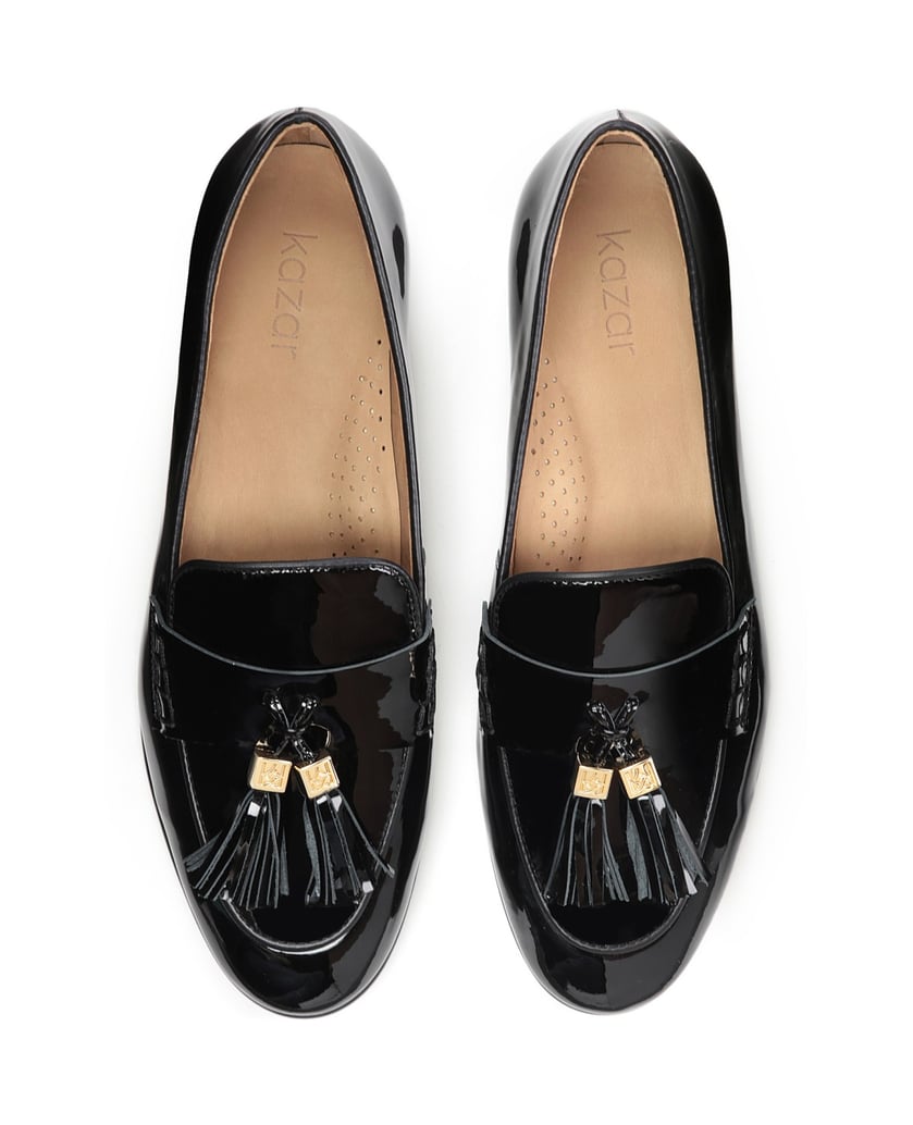 Kazar-Ladies-black-flat-shoes-černá