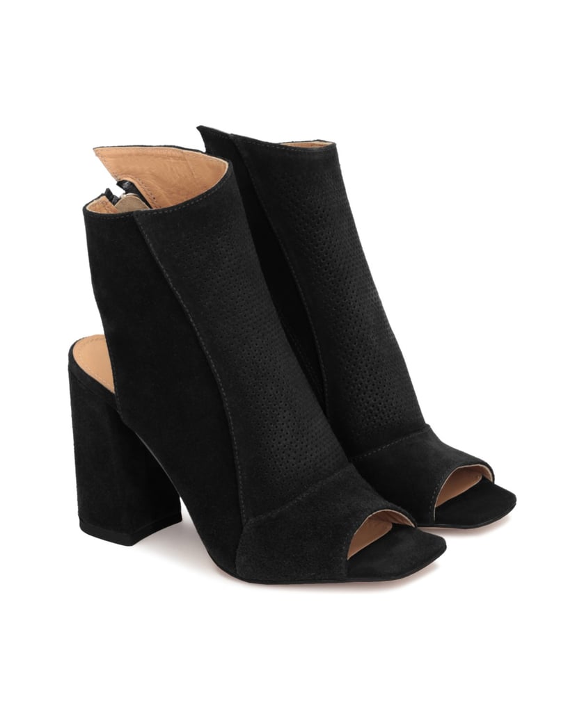 Kazar-Suede-booties-on-a-wide-heel-with-an-open-toe-and-heel-černá