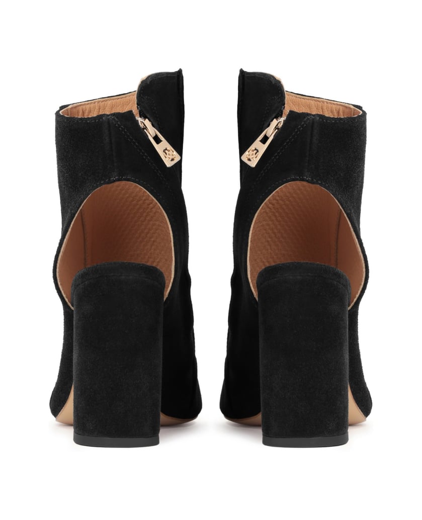 Kazar-Suede-booties-on-a-wide-heel-with-an-open-toe-and-heel-černá