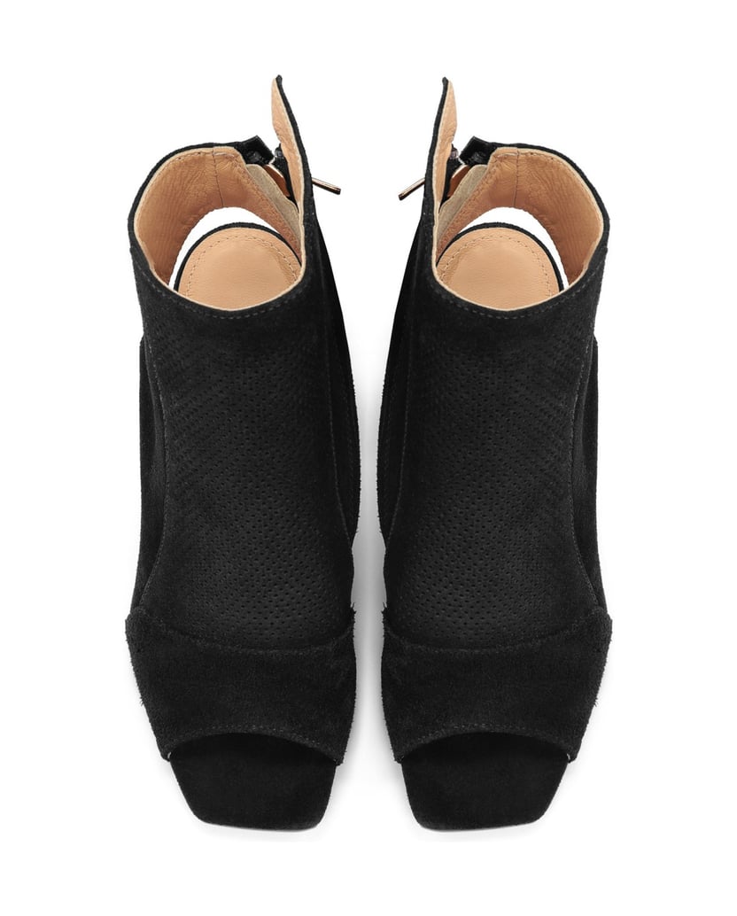 Kazar-Suede-booties-on-a-wide-heel-with-an-open-toe-and-heel-černá