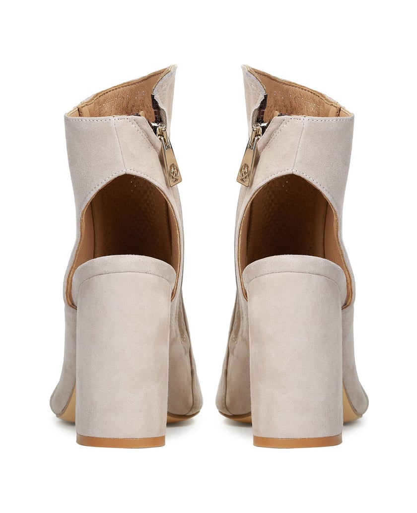 Kazar-Ladies’-beige-peep-toe-boots-béžová