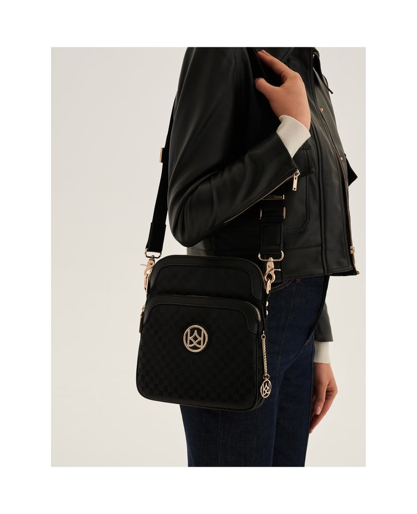Kazar-Schwarze-Damen-Messenger-Tasche