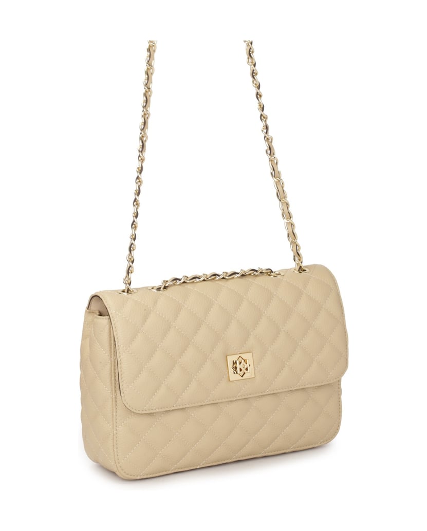 Kazar-Beige-leather-handbag-with-striking-quilted-pattern-béžová
