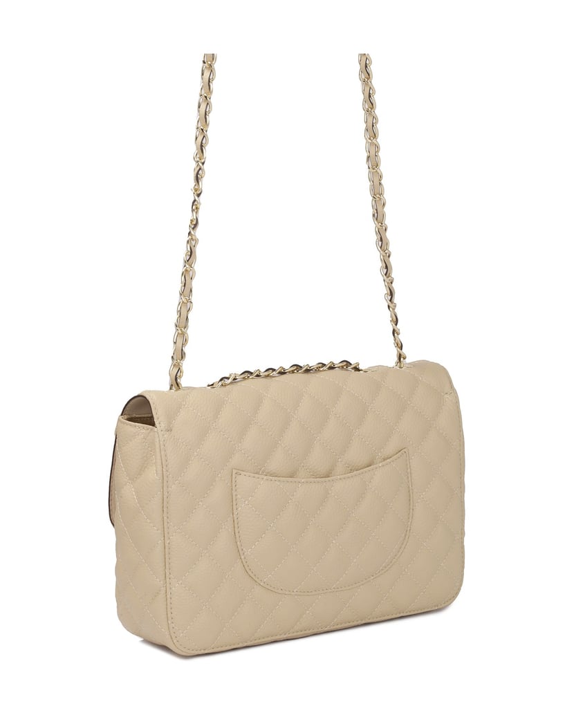 Kazar-Beige-leather-handbag-with-striking-quilted-pattern-béžová