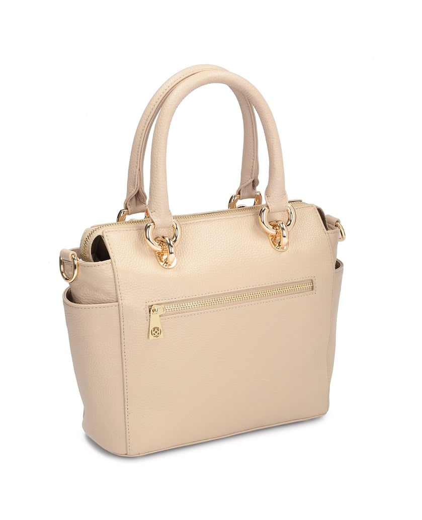 Kazar-Beige-Handtasche-mit-Griffen-und-Riemen