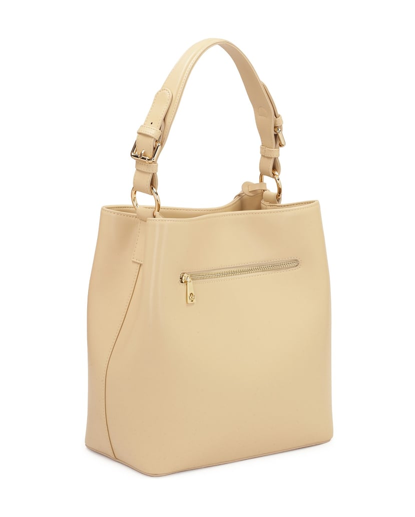 Kazar-Elegante-Hand--und-Umhängetasche-aus-Led-beige