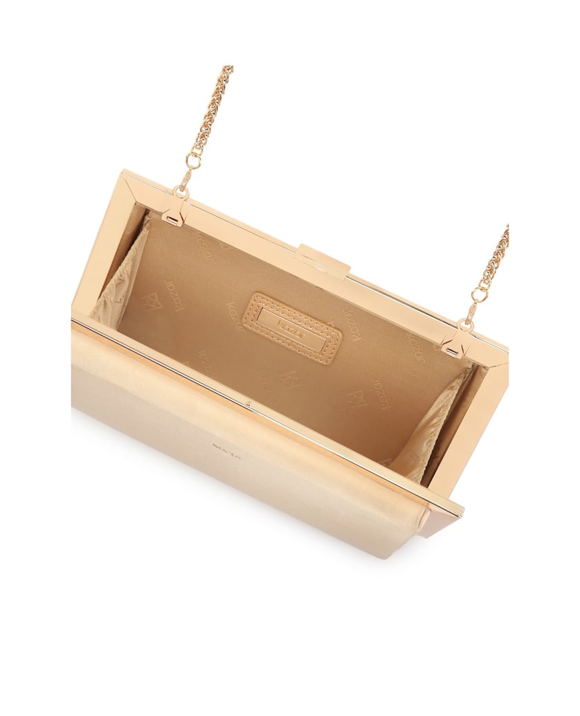 Kazar-Beigefarbene-Clutch-Bag-mit-Metallrahmen-beige
