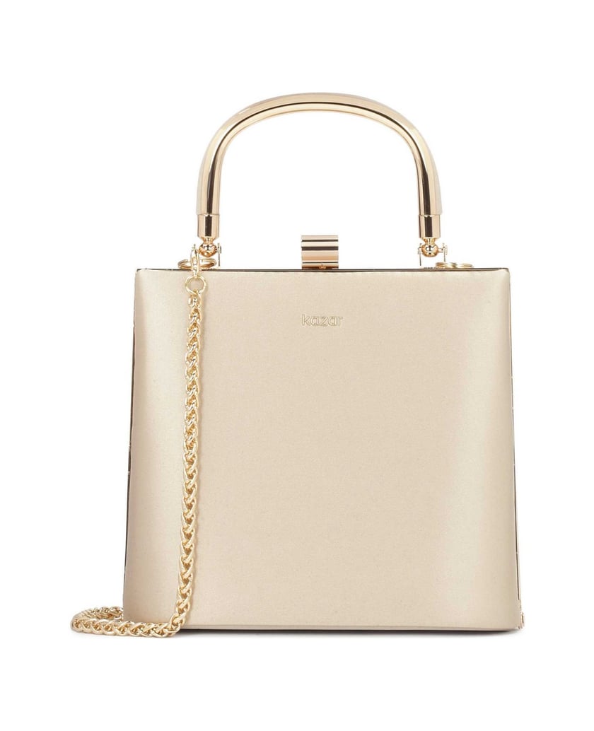 Kazar-Exquisite-beigefarbene-Tasche-mit-Goldbe-beige