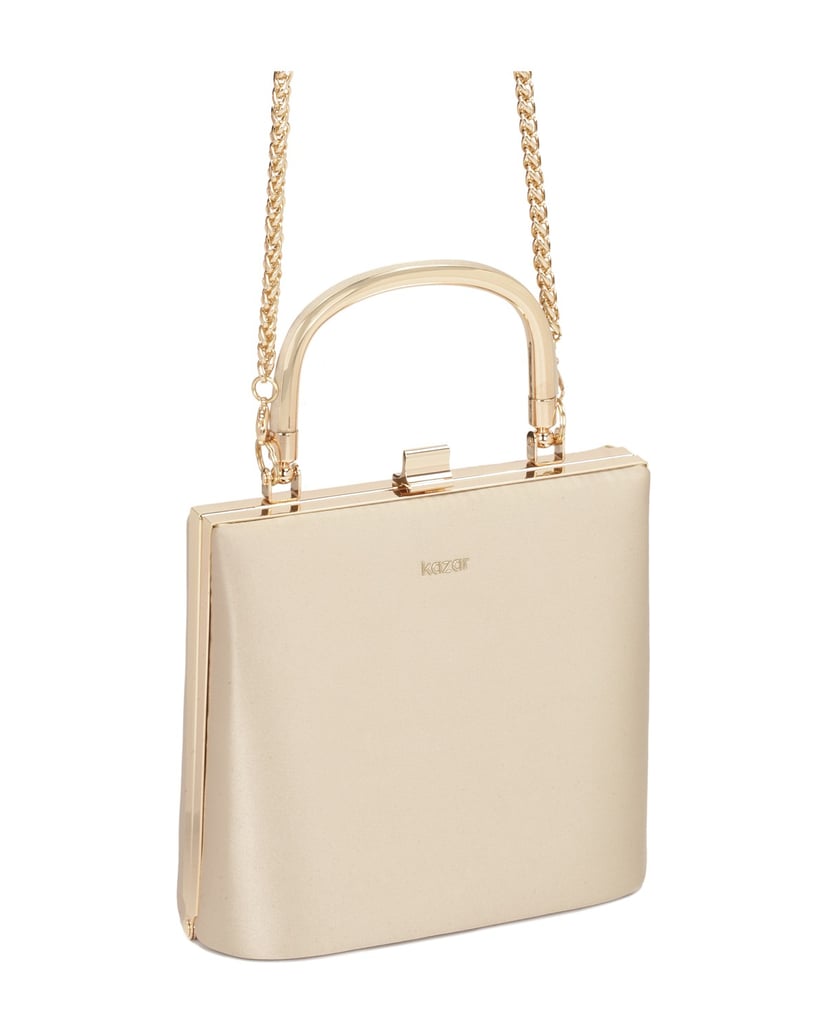 Kazar-Exquisite-beigefarbene-Tasche-mit-Goldbe-beige