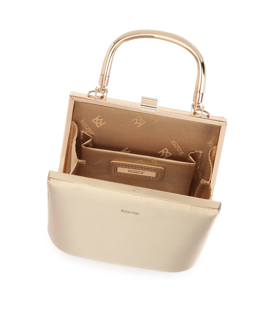 Kazar-Exquisite-beigefarbene-Tasche-mit-Goldbe-beige