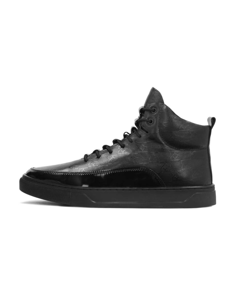 Kazar-Hohe-schwarze-Herren-Sneakers-aus-Nubuk-schwarz