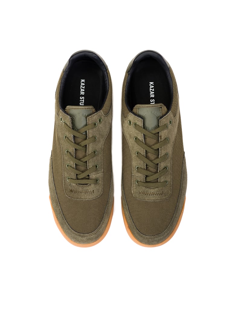 Kazar-Studio-Khakifarbene-Derby-Schuhe-für-Männer