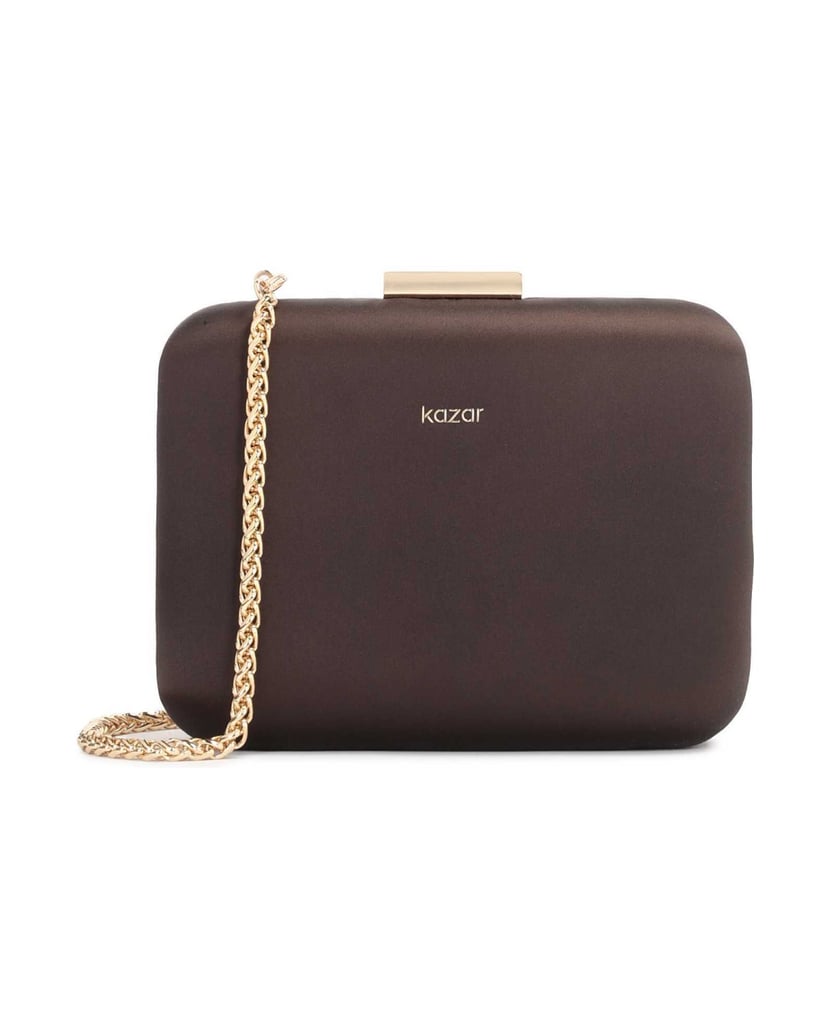 Kazar-Braune-Abend-Clutch-Tasche-an-goldener-K
