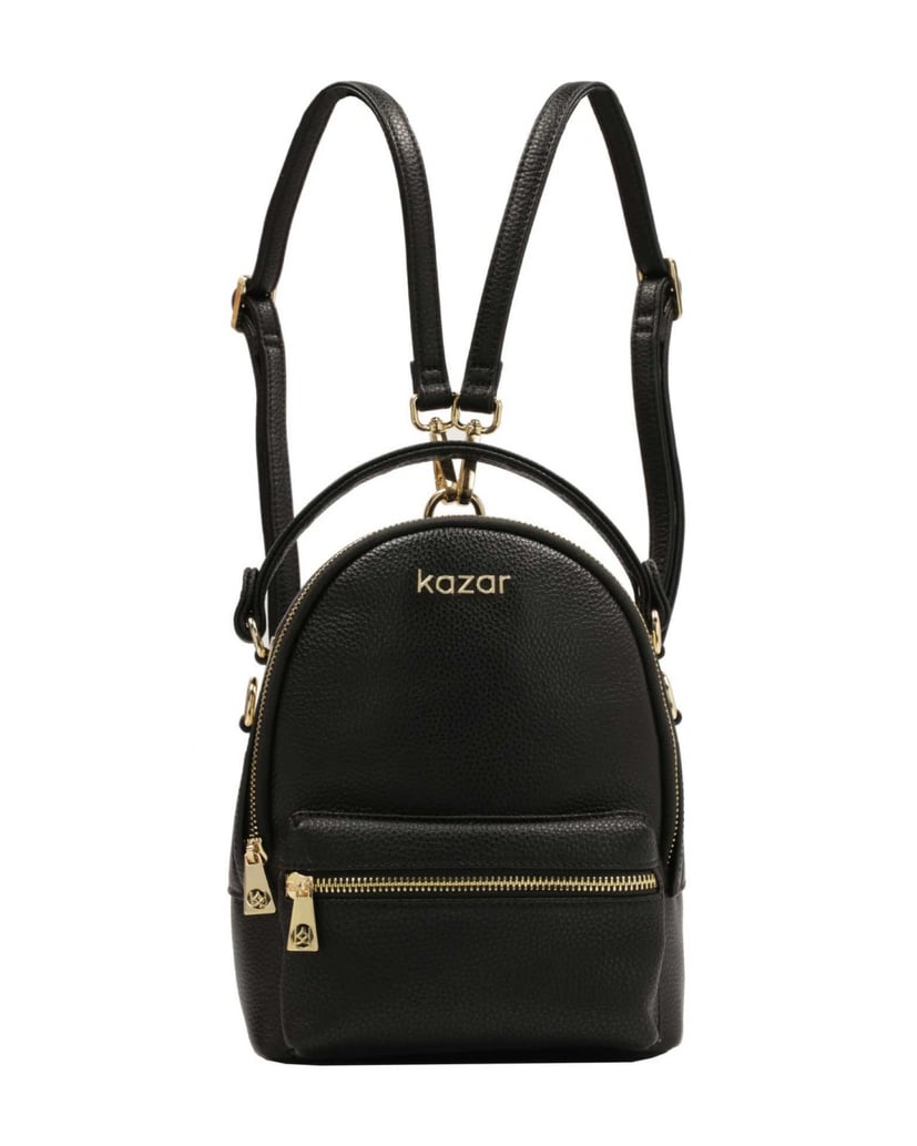 Kazar-Schwarzer-2-in-1-Rucksack-aus-Leder-schwarz