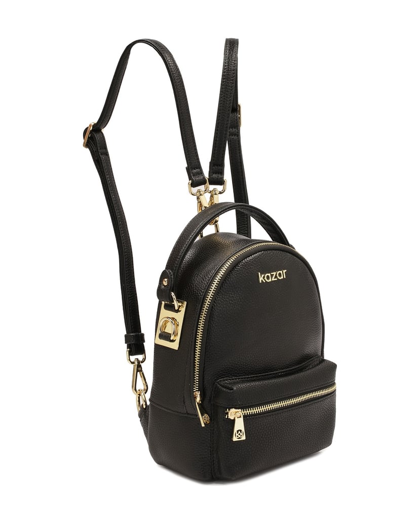 Kazar-Schwarzer-2-in-1-Rucksack-aus-Leder-schwarz