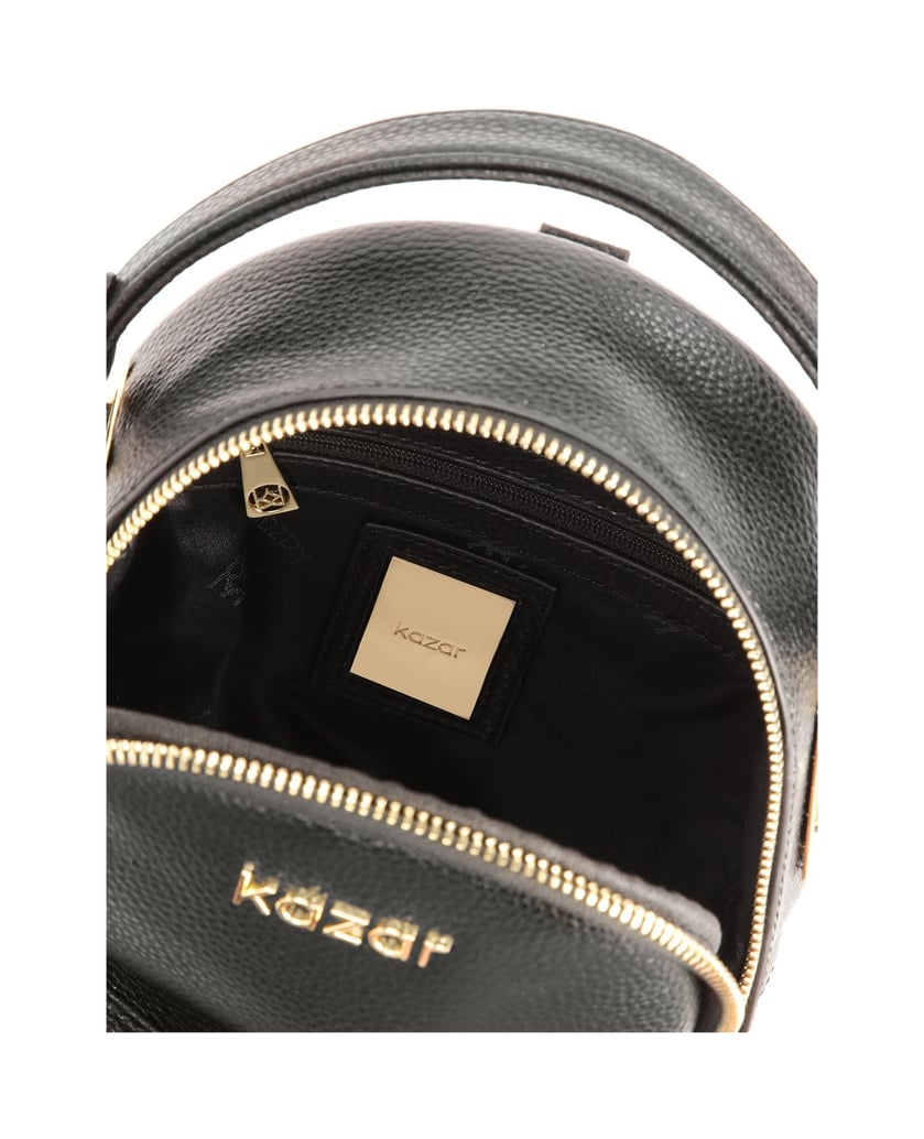 Kazar-Schwarzer-2-in-1-Rucksack-aus-Leder-schwarz