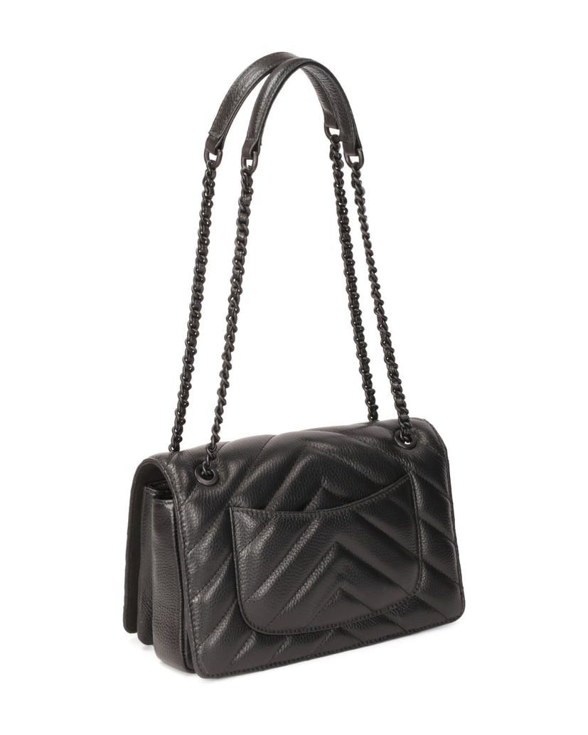 Kazar-Elongated-shoulder-bag-with-striking-stitching-čierna