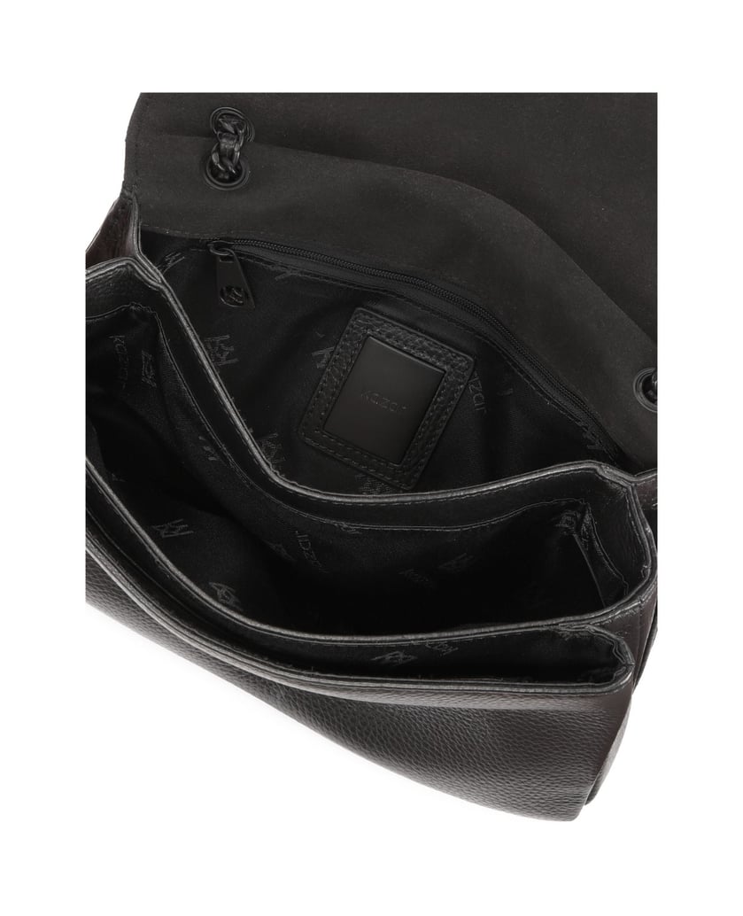 Kazar-Elongated-shoulder-bag-with-striking-stitching-čierna