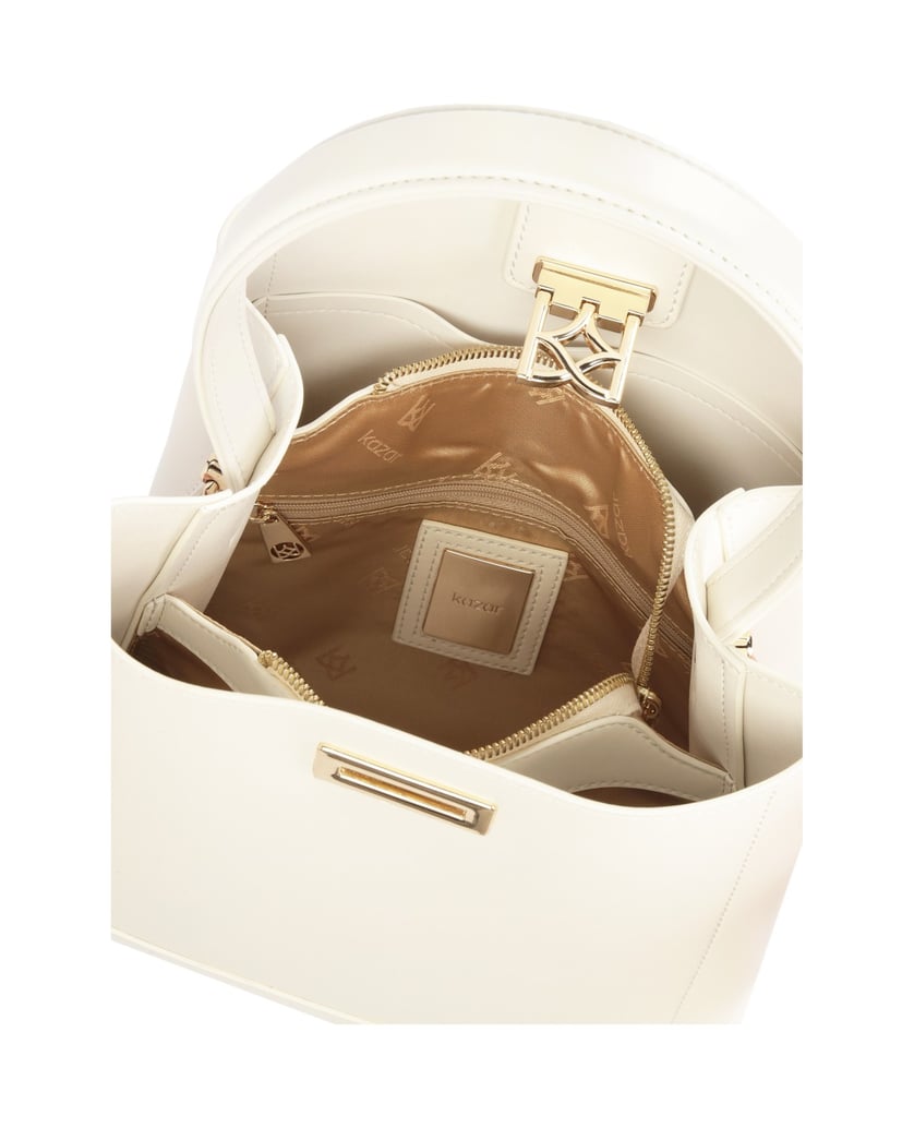 Kazar-Weiße-Ledertasche-mit-Henkel-zum-Tragen