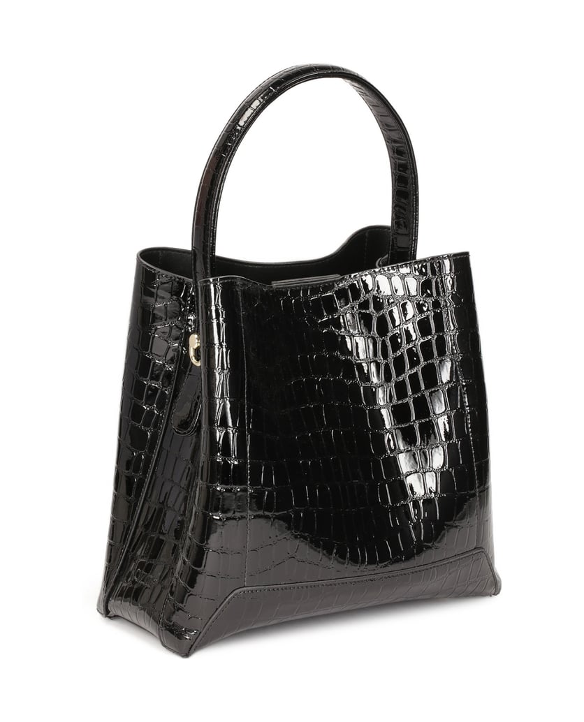 Kazar-Schwarze-Handtasche-mit-modischem-Tierpr