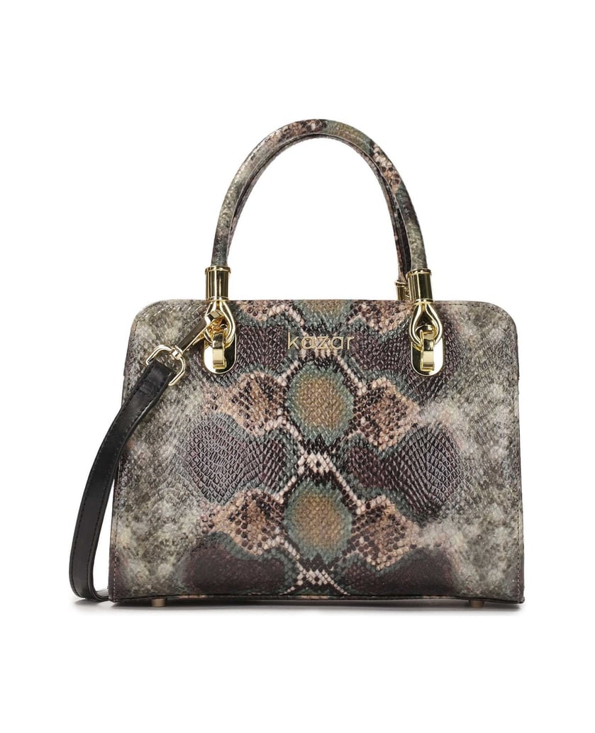 Kazar-Handtasche-aus-geprägtem-Leder-in-mehrer