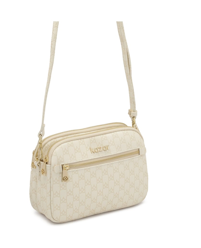 Kazar-Tasche-mit-3-Fächern-und-verstellbarem-G-weiss