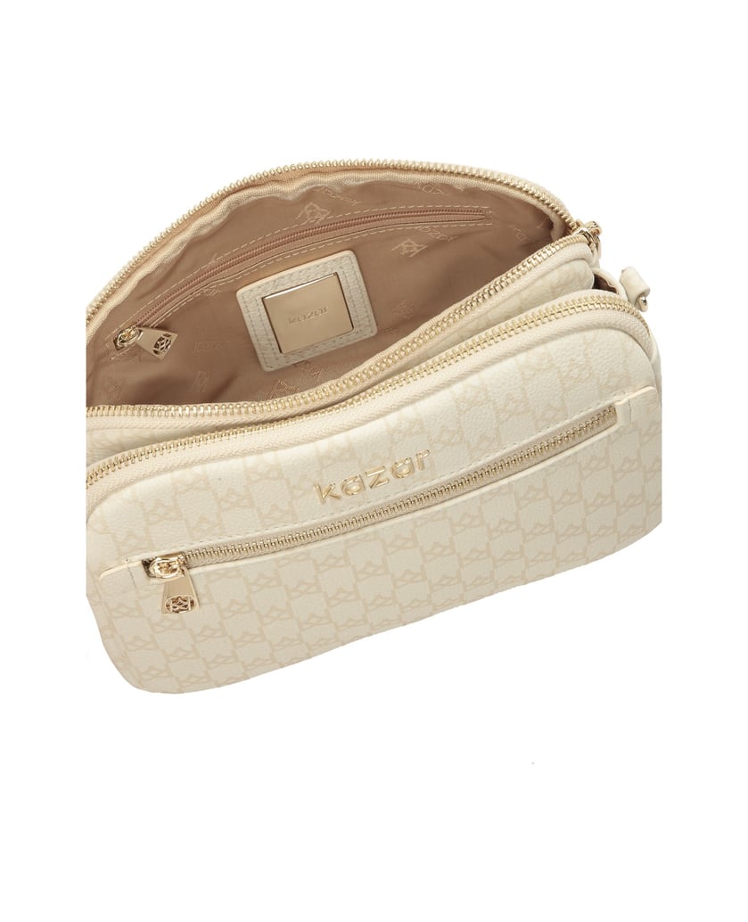 Kazar-Tasche-mit-3-Fächern-und-verstellbarem-G-weiss