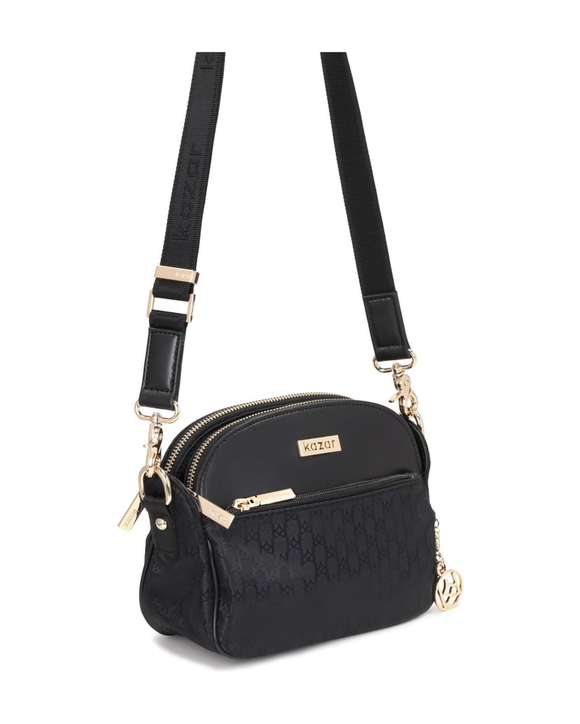 Kazar-Schwarze-Damen-Messenger-Tasche-schwarz