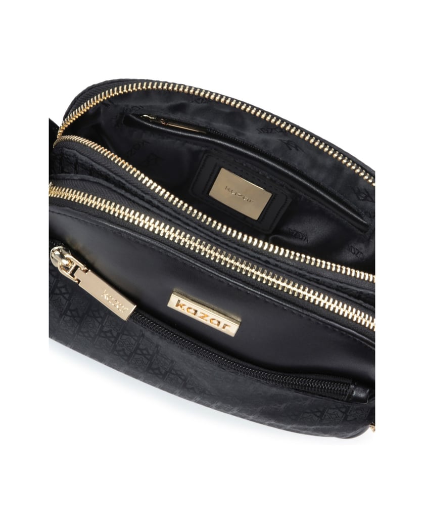 Kazar-Schwarze-Damen-Messenger-Tasche-schwarz