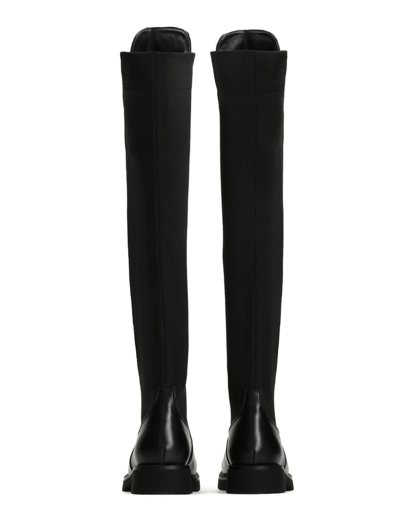 Kazar-Schwarze-Overknee-Stiefel-aus-Leder-für-schwarz