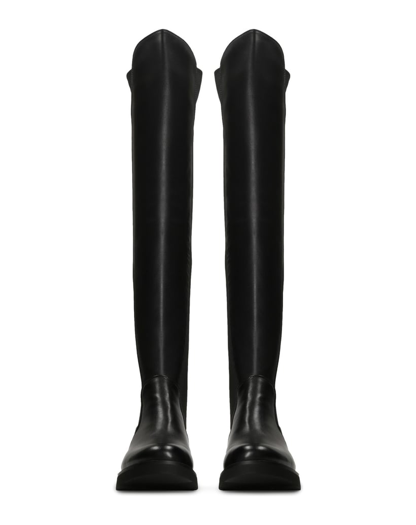 Kazar-Schwarze-Overknee-Stiefel-aus-Leder-für-schwarz