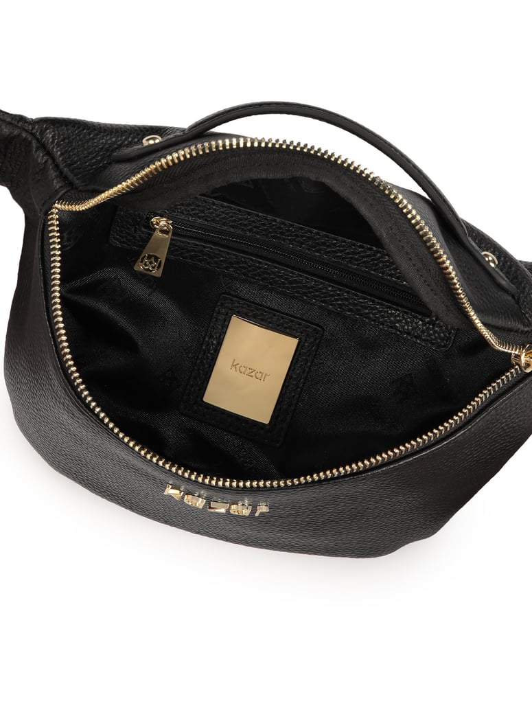 Kazar-Hüfttasche-aus-Leder-in-schwarzer-Farbe