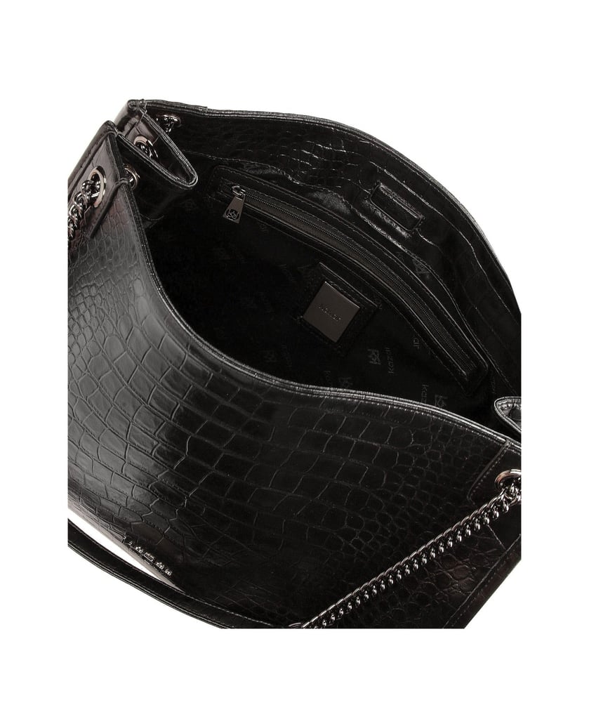 Kazar-Elegante-Handtasche-mit-Kettengriffen-schwarz