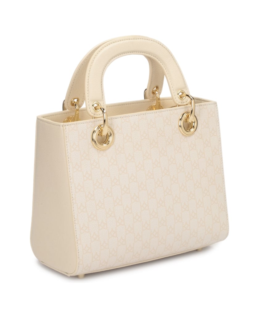 Kazar-Gemusterte-Tasche-aus-hellem-Leder-weiss