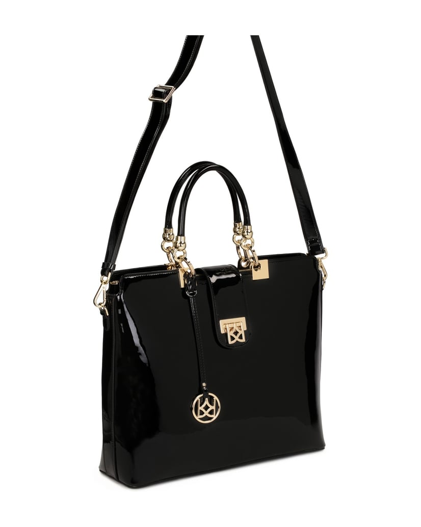 Kazar-Elegante-lackierte-Aktentasche-für-Damen