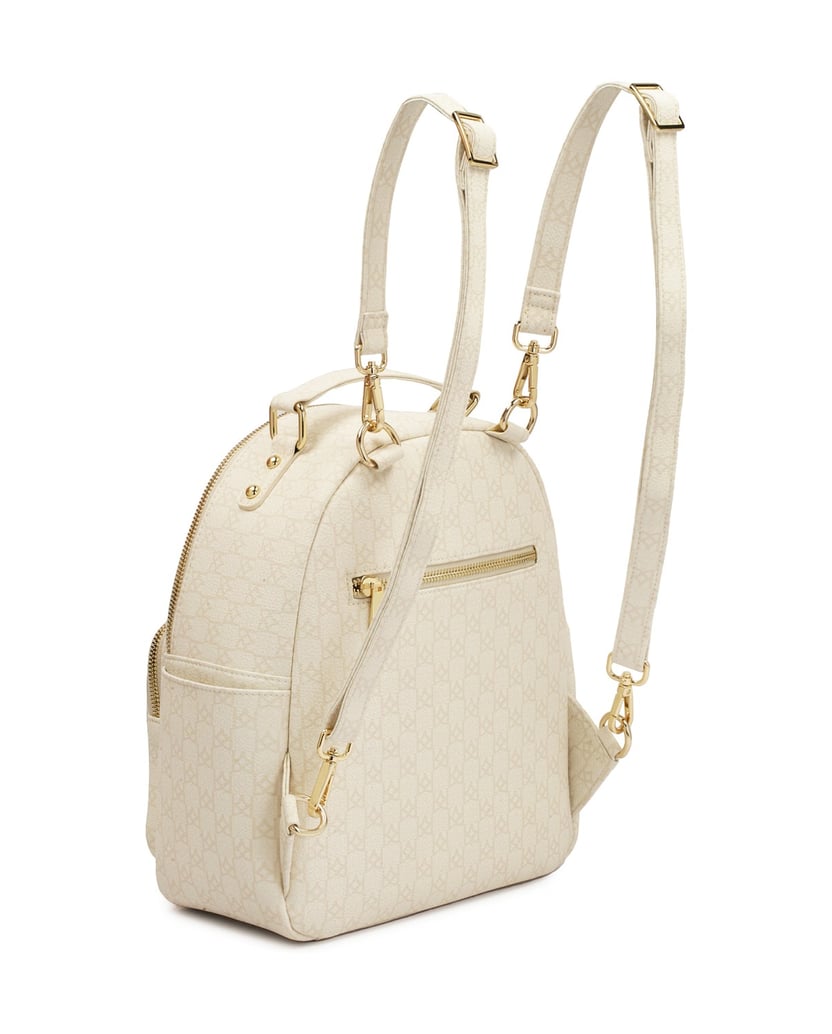 Kazar-Patterned-backpack-in-neutral-color-biela