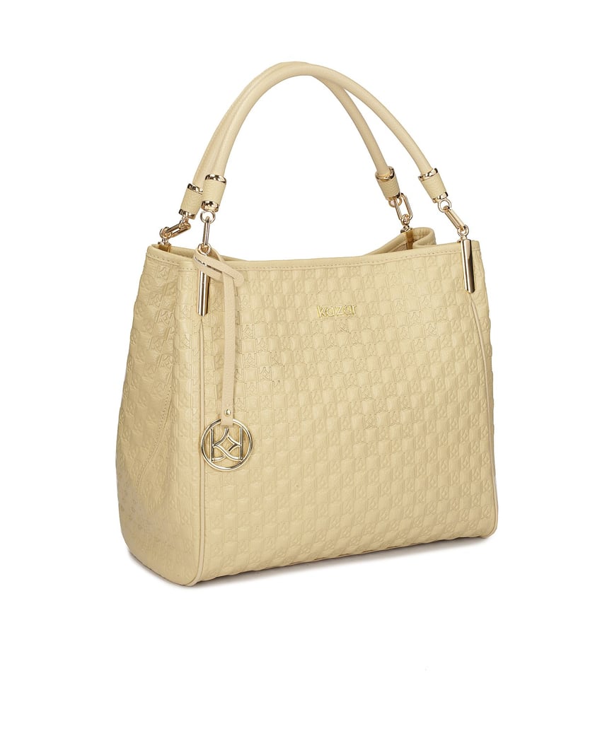 Kazar-Große-Lederhandtasche-mit-geprägtem-Must