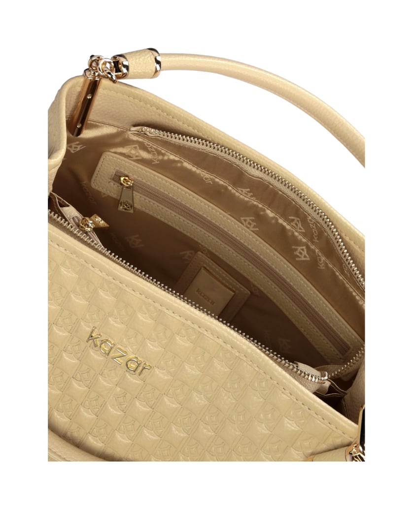 Kazar-Große-Lederhandtasche-mit-geprägtem-Must