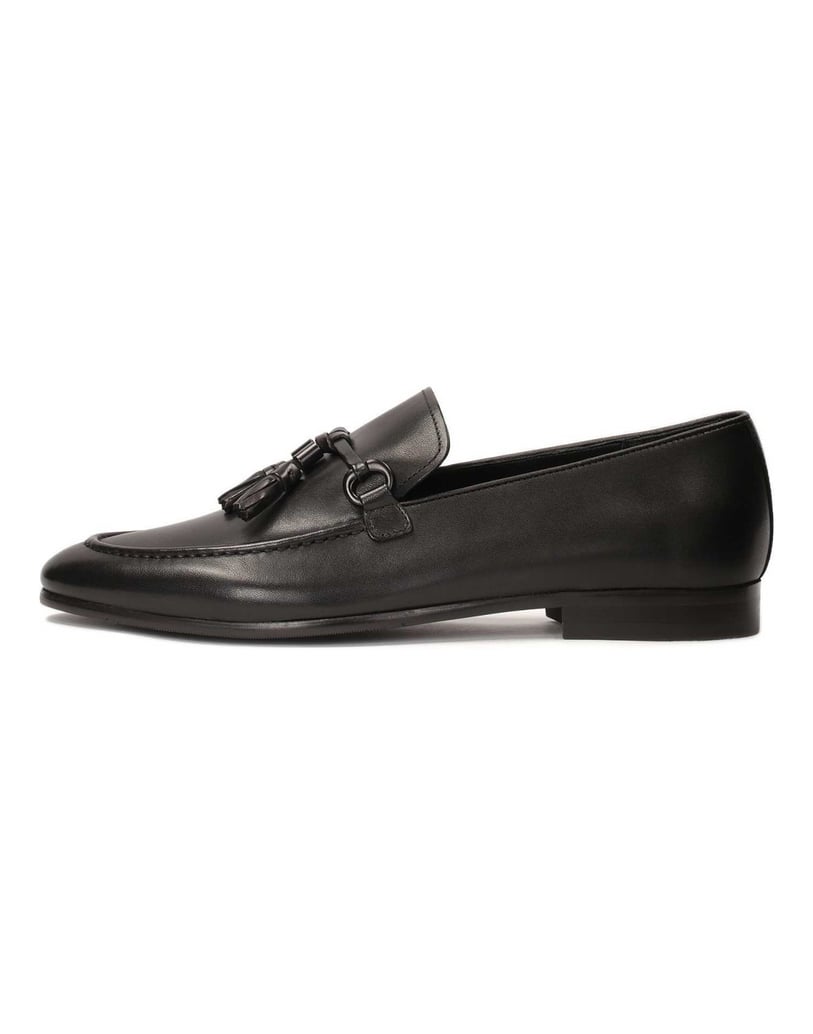 Kazar-Schwarze-Slipper-mit-Quaste-schwarz