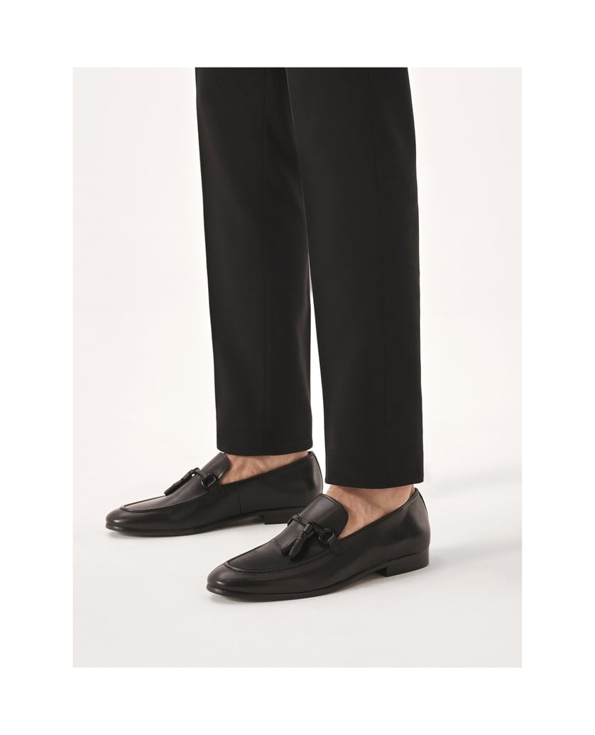 Kazar-Schwarze-Slipper-mit-Quaste-schwarz